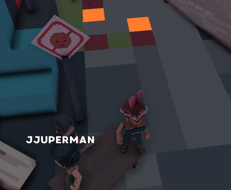 CryptoTheKid120's tweet photo. @TheSandboxGame I found one of the "No smile allowed" signs in Elventown!😐 I participated in the #SeasonsGreetingsTSB challenge for a chance to win an NFT! https://t.co/PyvGfLe0wD