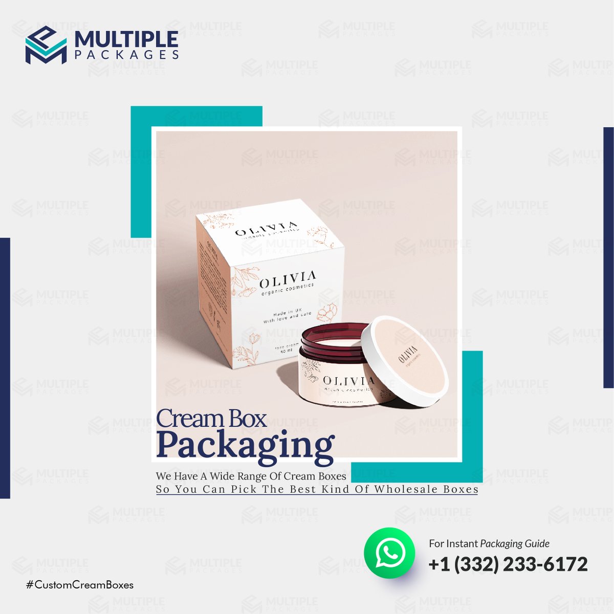 MultiplePackag1's tweet image. We have a wide range of cream boxes, so you can pick the best kind of wholesale boxes for beauty cream.

Contact Us:
Email: sales@multiplepackages.com
Phone: +1 917-397-1928

#creambox #beautycream #custom #boxes #customboxes #multiplepackages #unitedstates #usa