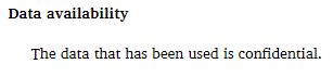 I am amazed that some ecology and conservation journals still allow these Data Availability statements. So much for research reproducibility and transparency...