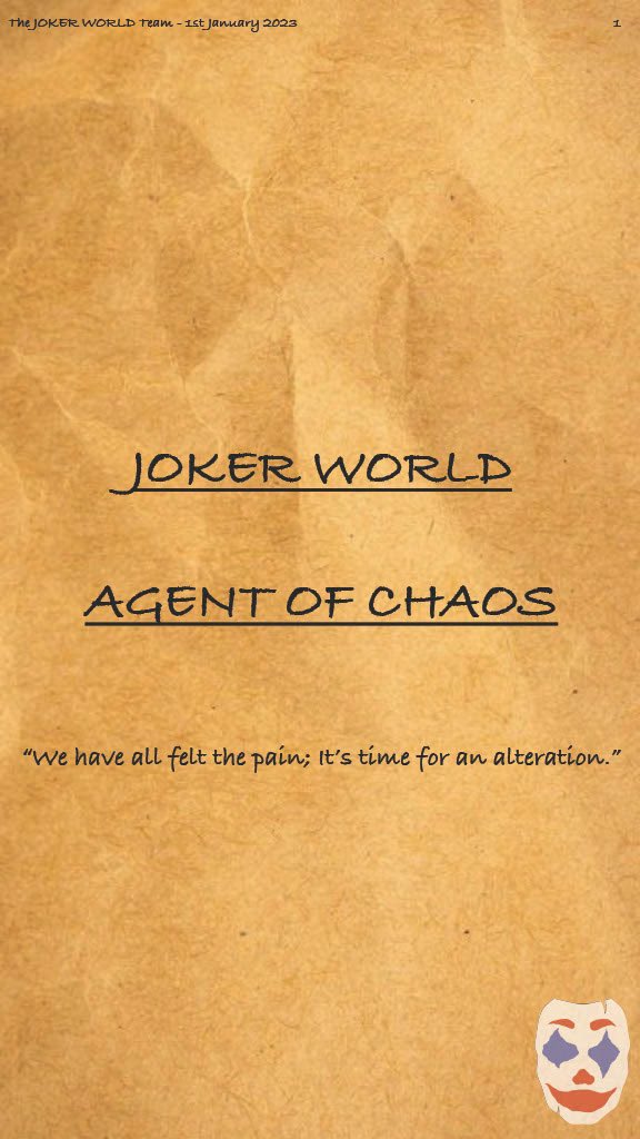 Jessboowo's tweet photo. Let’s show the world what $JOKER is all about! The AGENT OF CHAOS explains it all.  #Wearealljokers 
🎭Telegram: https://t.co/HCGUXBFVYM https://t.co/jTFZJh29Kj