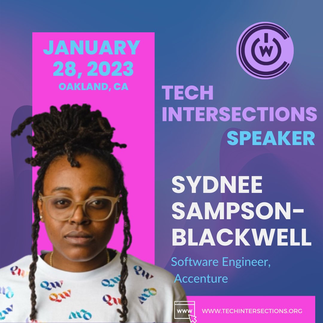 sydneesynergist's tweet image. Imagine starting the new year with over 200 women of color in tech… I am so excited I get to kickoff 2023 as a speaker to @tech_intersect where I get to build and learn from women in my community. Learn more about the conference here: techintersections.org #TechIntersections