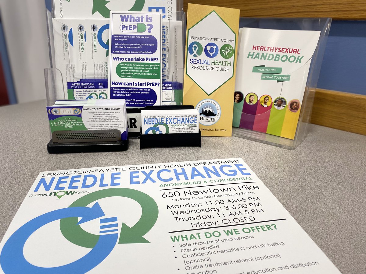 LFCHD's tweet photo. In December, we had 1,156 visits to our #needleexchange program, including 32 1st-time participants, as we fight the spread of #hepatitisC and #HIV! We collected 52,354 used needles for proper disposal and provided 208 free naloxone kits. #harmreduction #locallex #help https://t.co/CQPi2NIFVd
