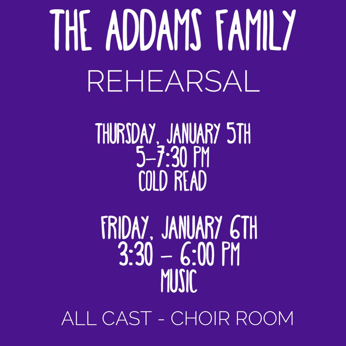 First Rehearsals!