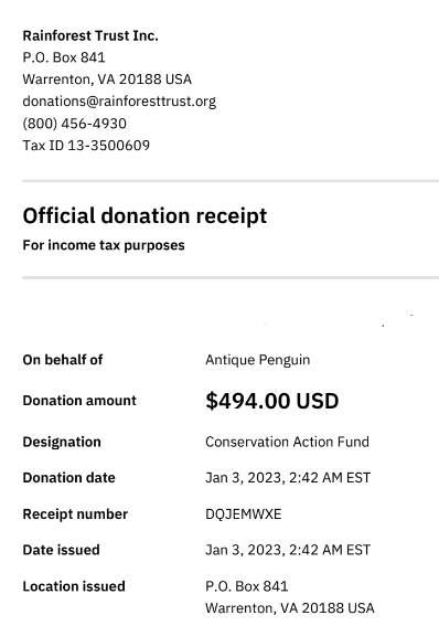 RealAntiquePeng's tweet image. The Coins For Change 2022 event is now over!
Rainforest Trust received 47.2% of all coins donated! ($472)
St. Jude's received 27.8% of all coins donated! ($278)
Engineers Without Borders received 25.0% of all coins donated! ($250)
In total, 2,001,550 coins were donated!