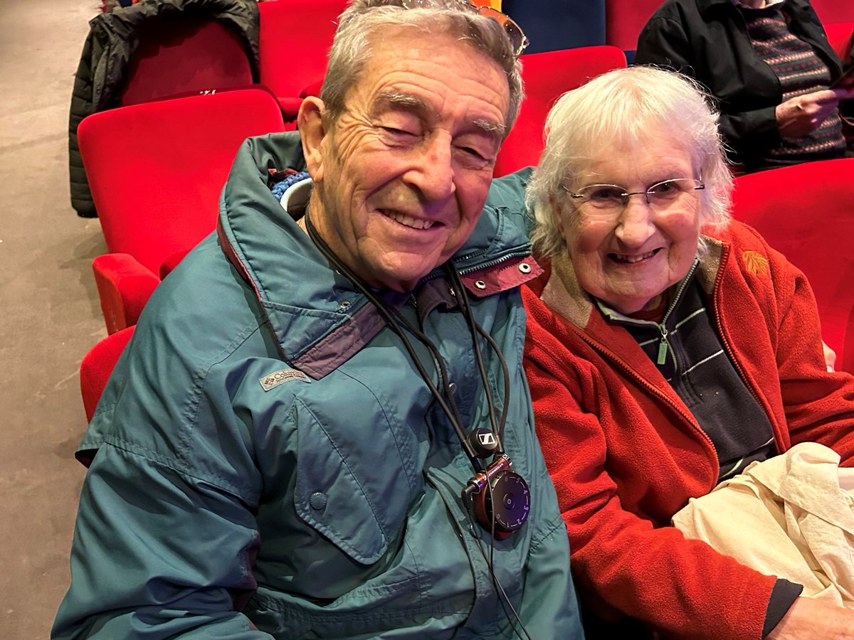 Today we hosted our Dementia Friendly panto perf, which was a great success! Charles and Ann don't come to the theatre much and had a great time; they said, “It’s lovely. I like the getup and go" and "You’ve got a fantastic setup. Very well organised” @dementiaoxon