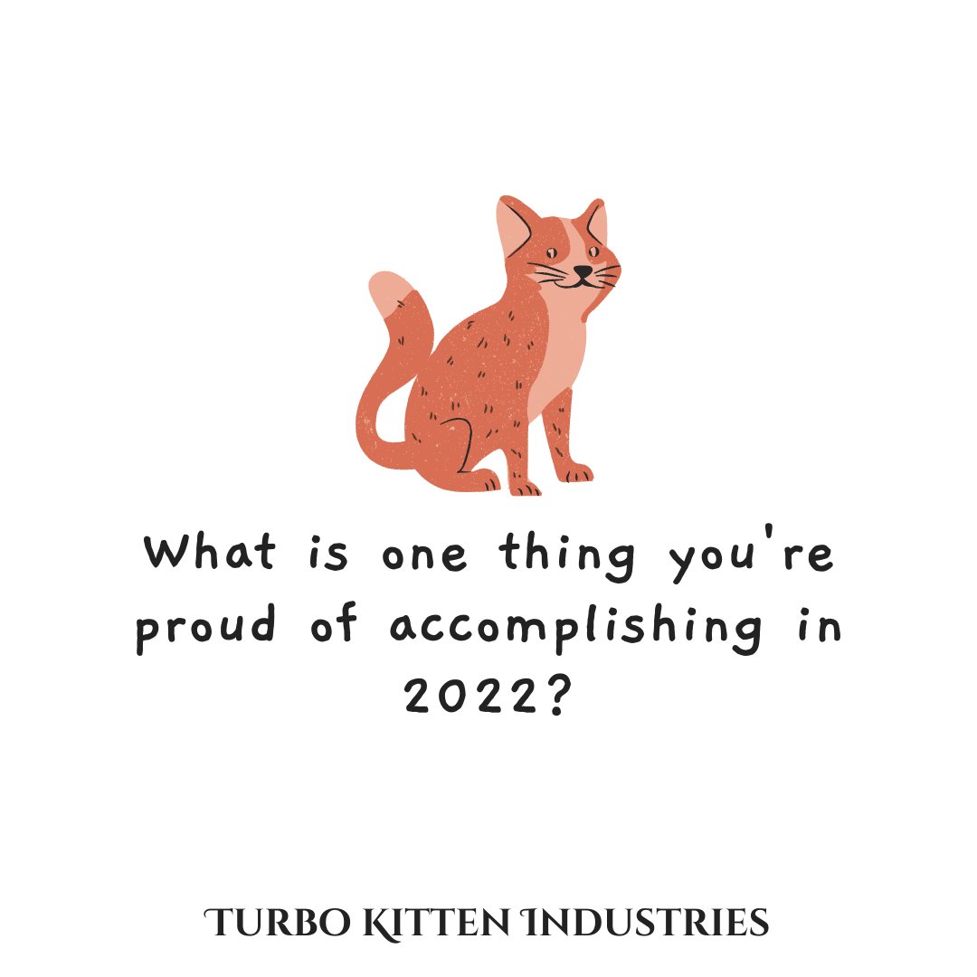 What is one thing you're proud of accomplishing in 2022? Me? I'm proud of finishing writing Shark Season One!

#Proud #Vella #Shark #Writing #TurboKitten #2022Recap #GoodJob