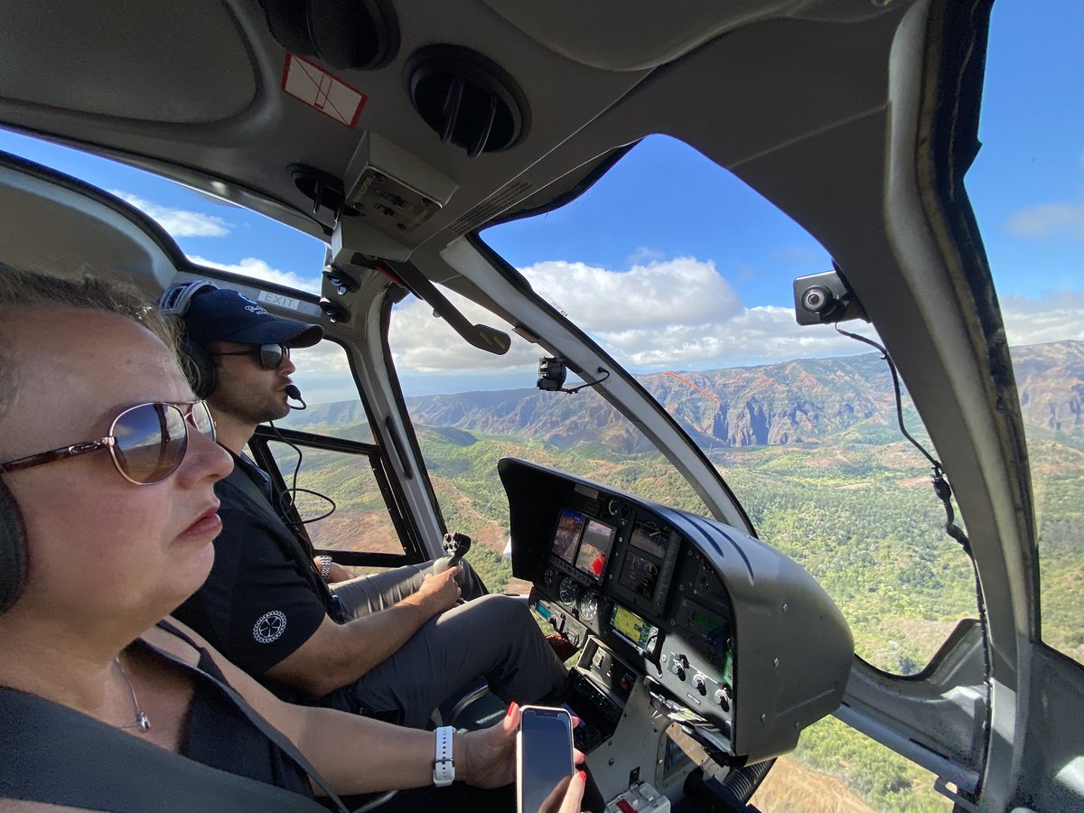 BgouldBob's tweet photo. No better way to finish off our big trip &amp; last day on the island by helicopter thanks to Blue Hawaiian then lunch on the beach in Kapaa capping it all with a Golf Sunset Tour at Makai in Princeville. 🚁🍤⛳️ #kauai #magical #thankyou #leavingtoday #backtoCali #realitysoon #2023 https://t.co/ML2Xuynhgi