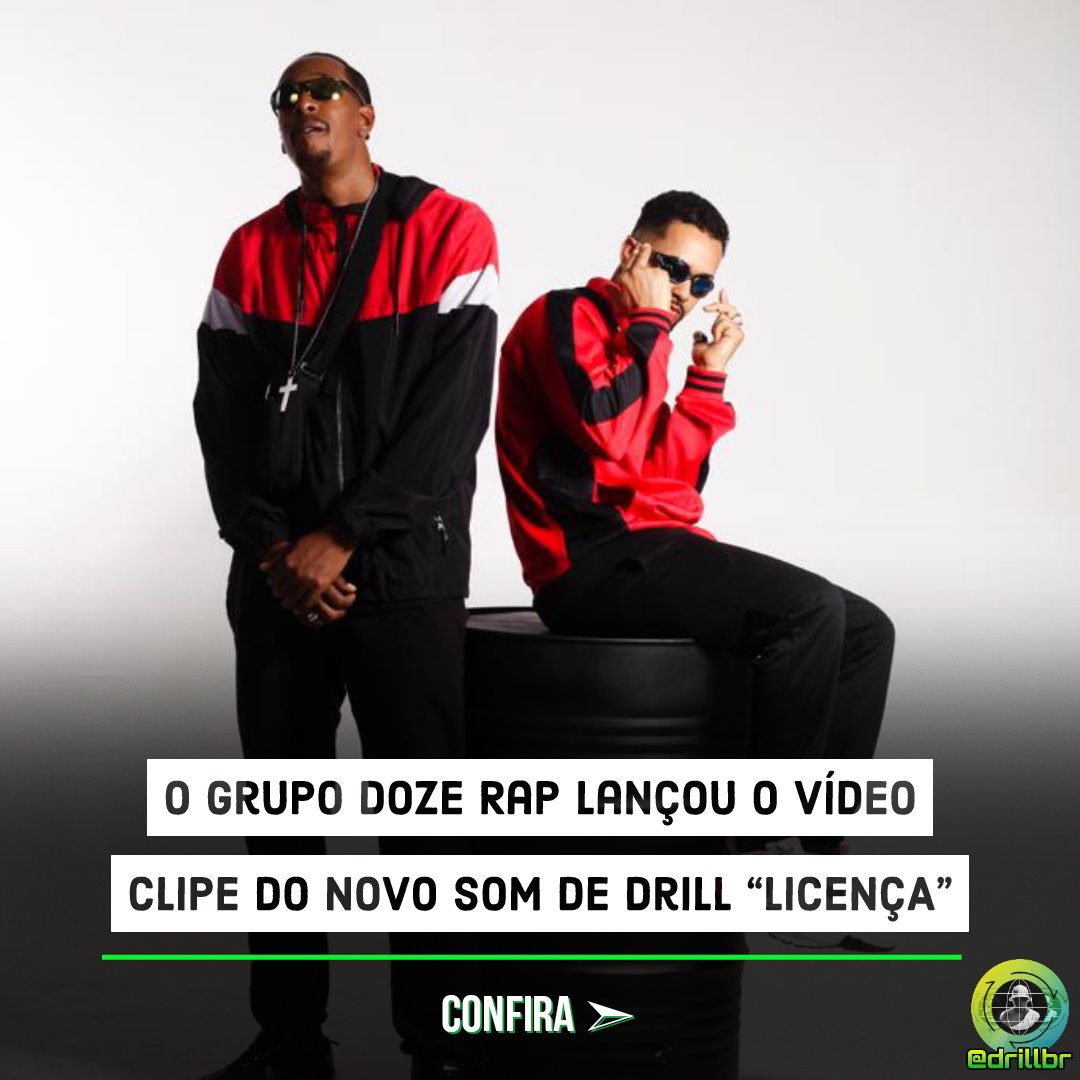 drill_br's tweet photo. O grupo Doze Rap (@DozeRapOficial) lançou o vídeo clipe do novo som de drill “LICENÇA” 
Confira o vídeo clipe completo acessando o link abaixo 🔗

LICENÇA está disponível também em todas as plataformas digitais e em nossas playlist's 🇧🇷 https://t.co/4JdyP1SCPk
