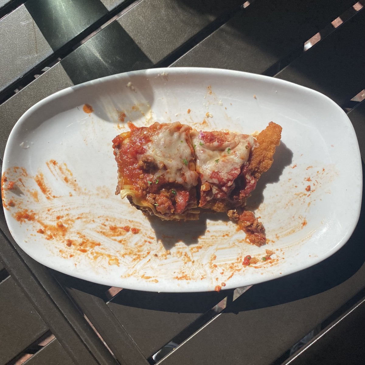 The highlight of my 2022 was accidentally creating a map of the United States with my Olive Garden leftovers before I boxed them up.