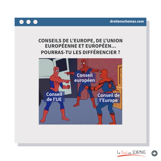 🏛Conseil européen, Conseil de l’Europe, Conseil de l’Union européenne… Saurez-vous les distinguer...?

RDV gratuitement sur : 
droitenschemas.com/conseils-europ… pour découvrir le schéma de janvier consacré aux Conseils !