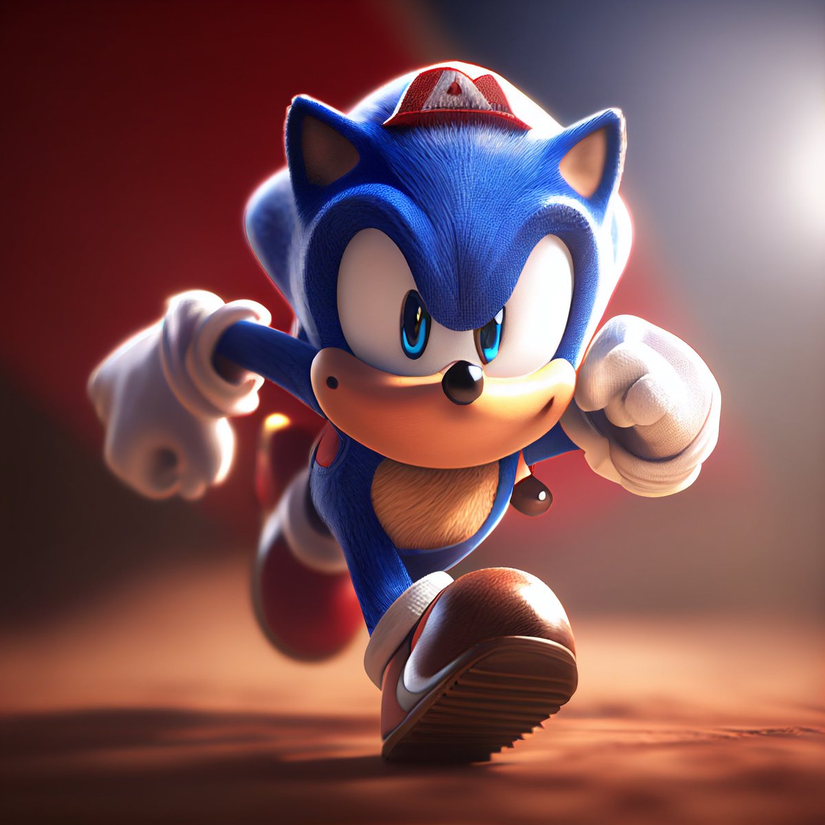NickTheDesigner's tweet image. I asked Mid Journey to show me what a hybrid of Sonic and Mario would look like and then asked to show me them playing chess. Remarkable stuff 👏