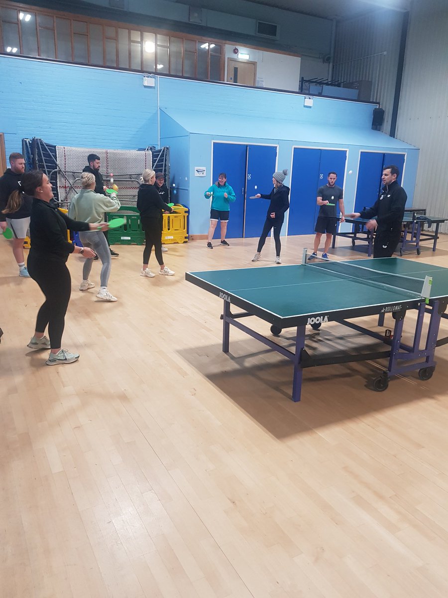 MrEllis20's tweet photo. The @FerndownUpper PE department participated in some table tennis CPD today led by a ex international table tennis player. #TeamPE are ready to go! #EduPE https://t.co/IYp4ztWHP6