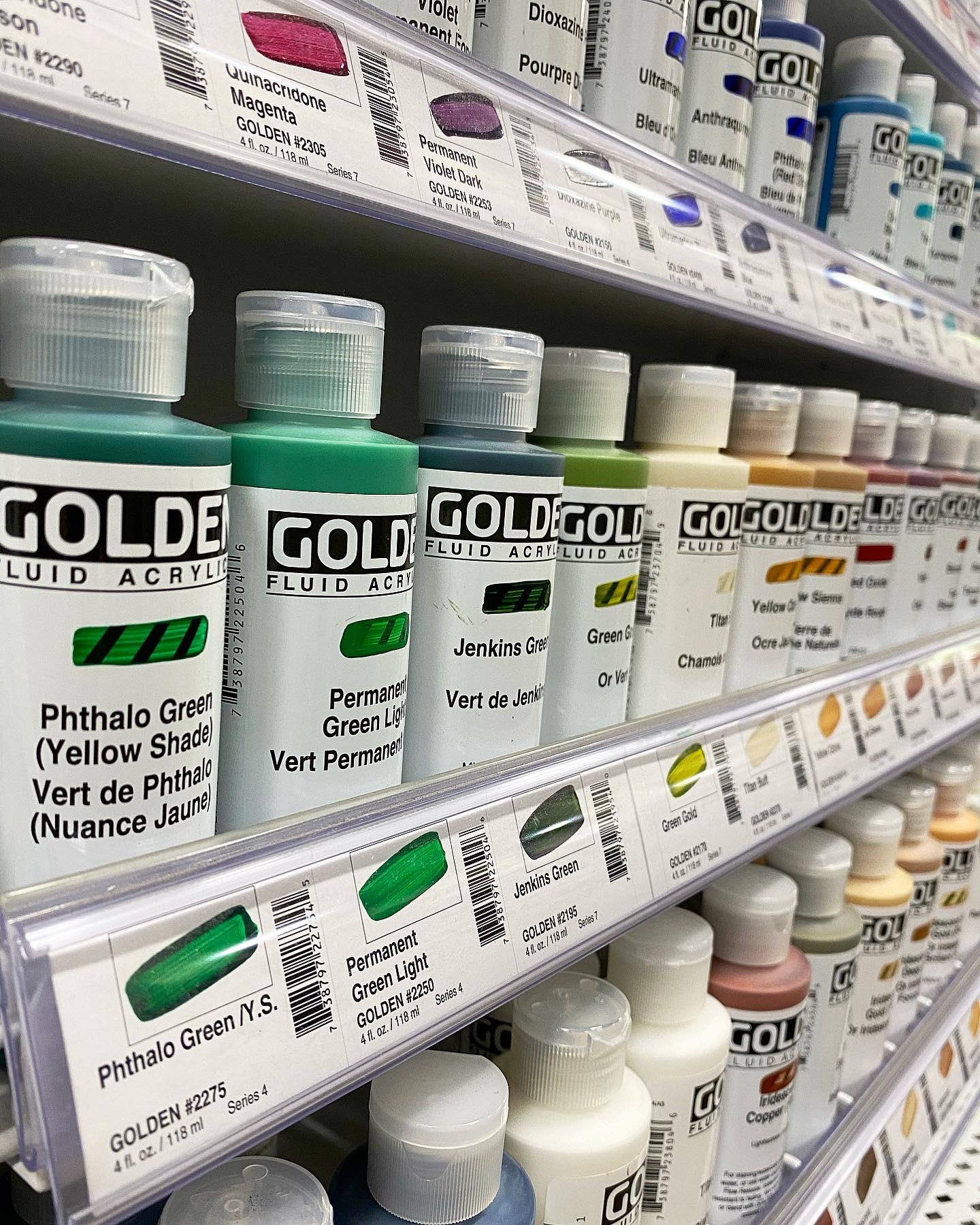 Raw Materials Art Supplies on X: Golden Fluid Acrylics contain high  pigment levels suspended in an acrylic polymer vehicle, produced from  lightfast pigments (not dyes) w/a consistency similar to heavy cream. No