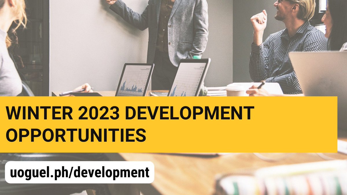 UofGHR's tweet photo. Registration for HR Learning &amp; Development Winter 2023 programming is now open! This year, our team invites you to consider how our programs can positively contribute to your work life and goals.

Learn more and register: https://t.co/3OgZLA5iYc 
#UofGHRLandd https://t.co/TaMtBIzHfE