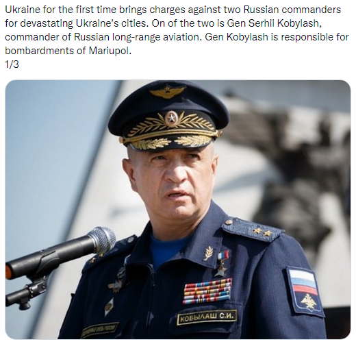 DannyVoglesong's tweet image. #RussianWarCriminal - #RussianGeneral #SerhiiKobylash is guilty of bombarding the city of #Mariupol, #Ukraine, killing over 10,000 unarmed civilians in the process. He is #Guilty of #Genocide For: #InternationalCriminalCourt at #TheHague=#DenHaag