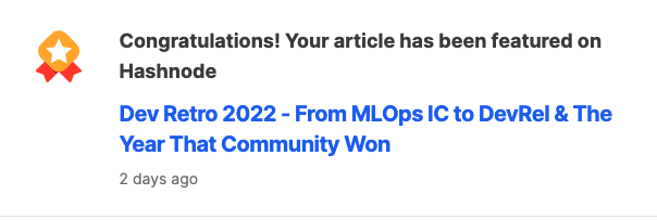 BazeleyMikiko's tweet image. Thanks so much for the feature @hashnode for my  #devretro2022 #devretro2022hashnode wrap-up post!

3 x Retreats (Austin, SLC, Miami)
2 x Conferences (SF, Toronto)
10 x panels &amp;amp; talks
6 x podcasts
16 x livestreams
5 x blog posts
Many new friends

#2022 memory thread 🧵

1/5