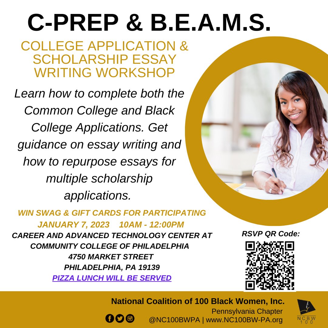 NC100BWPA's tweet photo. The sisters of #NC100BW PA Chapter would like to invite  high school girls to join the B.E.A.M.S program on Saturday, January 7, 2023, at the Community College of Philadelphia. Refreshments will be provided. Registration required: https://t.co/PWW3j0WfWK
#NC100BWPA #BEAMS https://t.co/0HZt5Gn6sH