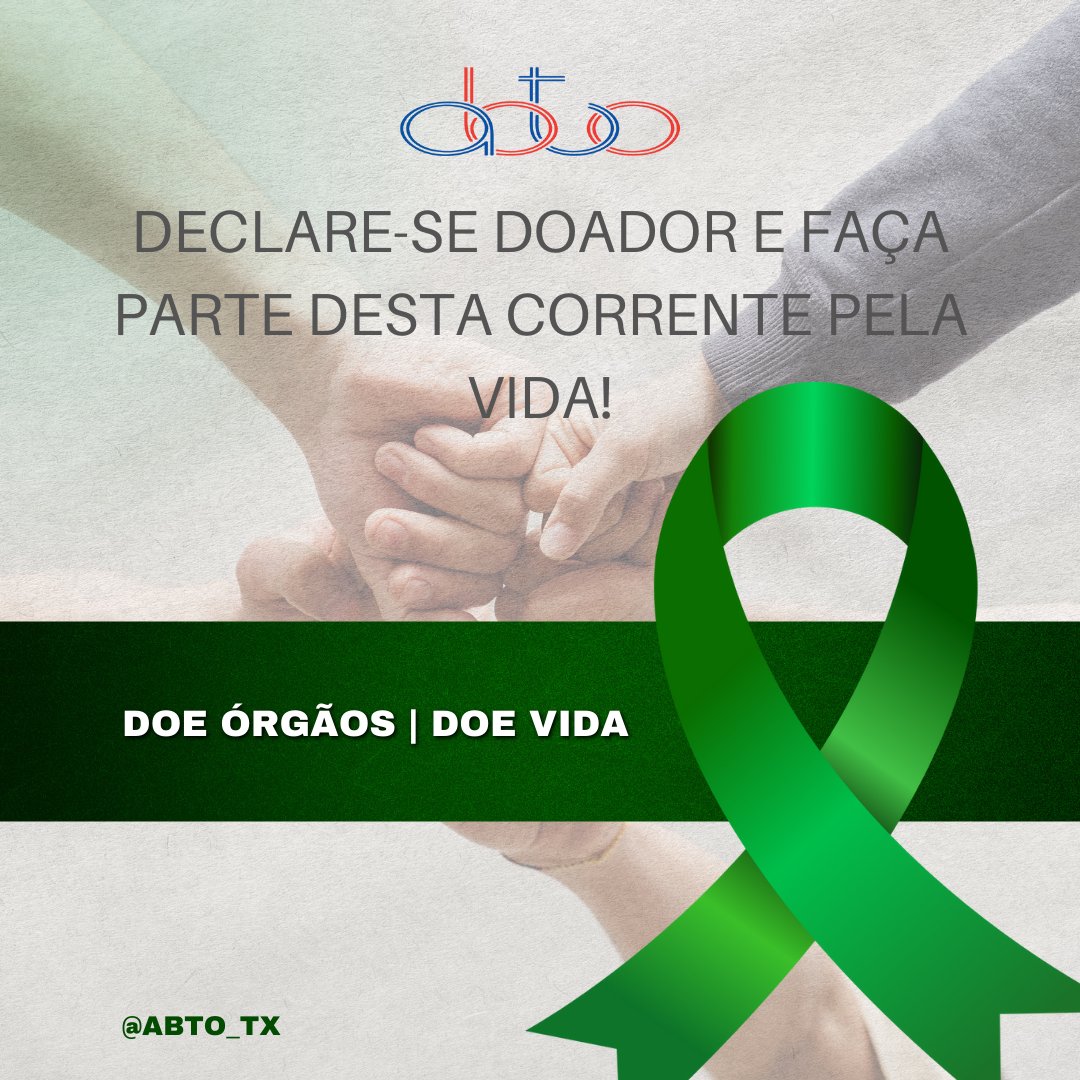 Todos os anos milhares de pessoas aguardam na fila por um transplante, por ser a melhor ou a única alternativa para sobreviver. Vamos juntos mudar o cenário atual do Brasil.

💚 Compartilhe o post, converse com a sua família e declare-se doador de órgãos. Estamos juntos nessa!