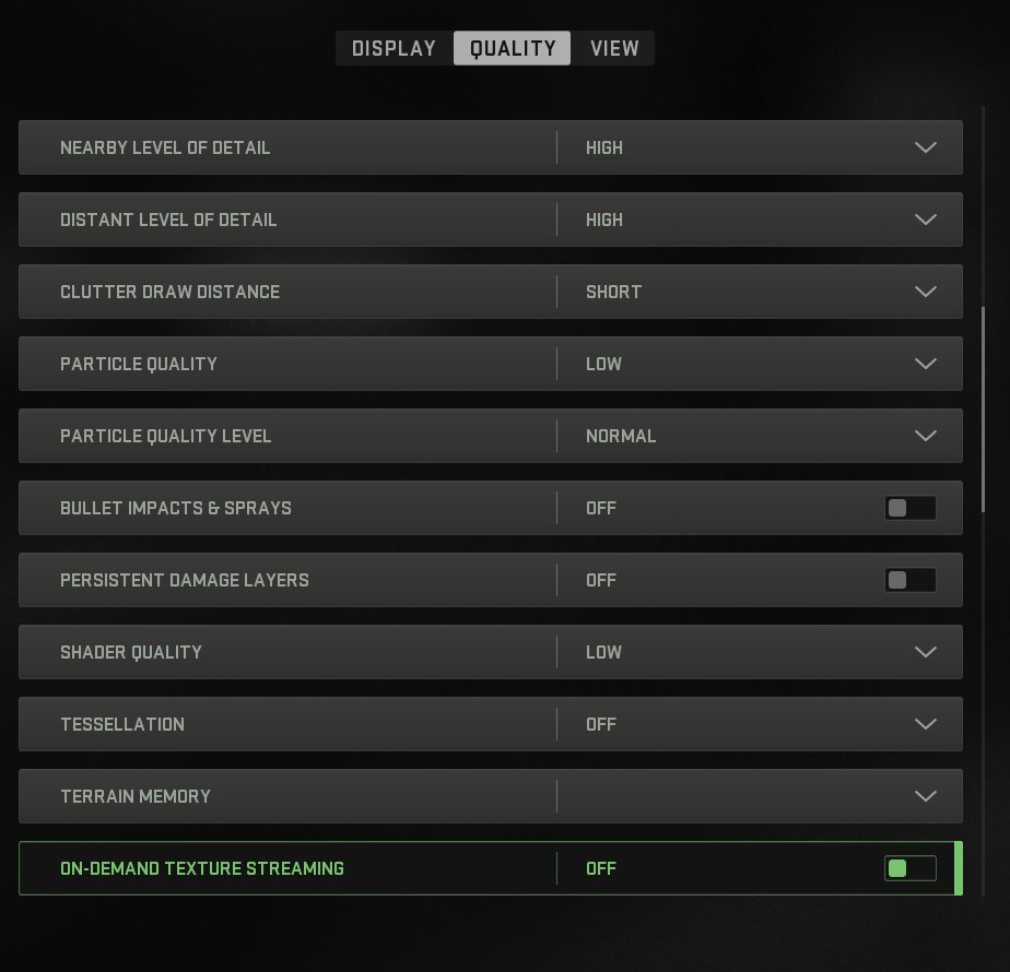 MasonReact's tweet image. NEW BEST #MW2 / #Warzone2 GRAPHICS SETTINGS ‼️

These settings will give you the best competitive advantage, with a great balance of quality and performance to make sure you're still getting the most FPS possible along with being able to see your enemies clearly across the map!