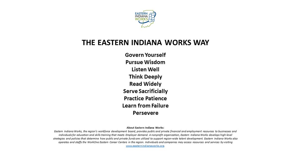 Get 2023 off to a great start with The <a href="/EINworks/">Eastern Indiana Works | @EINWorks</a> Way!