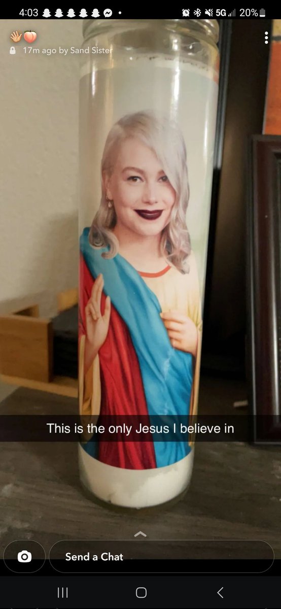 nquirtle27's tweet photo. I am very proud of this find for my sister cuz tbh I'd light a candle to Saint Phoebe-the patron saint of goth queer kids-in desperate times. 🙏🙏🙏🙏 https://t.co/WN3ZmqD5td