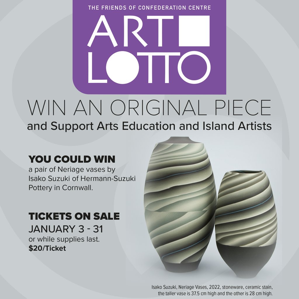 ART LOTTO IS BACK! 🎟️🖼️ The Friends of the Confederation Centre of the Arts are hosting Art Lotto, a fundraiser to support arts education programs at the Centre as well as Island artists. 🎟️ Tickets now available - confederationcentre.com/whats-on/art-l…