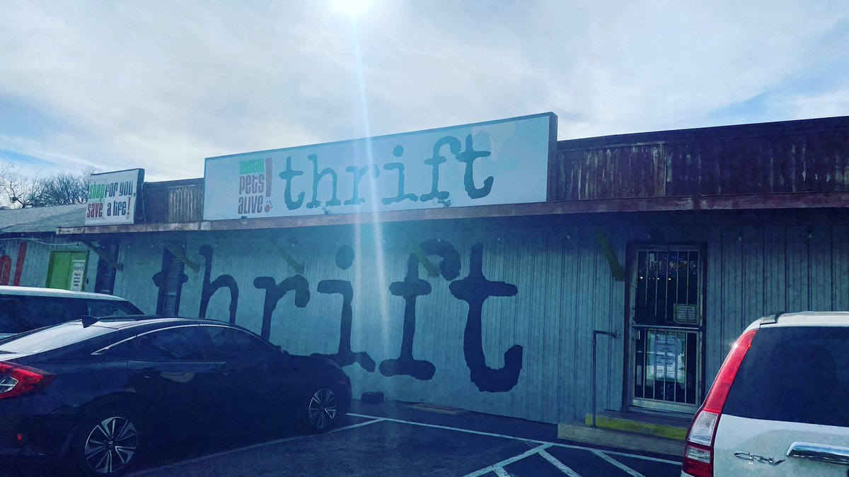 rustneck's tweet image. Walked in, @austinpetsalive thrift store. Waiting at counter, cashier dismisses me w “there’s no backpacks here” and a hand jerk to get out. When I said he could be nicer, he motions for me to talk to the manager. Mngr: “sorry you had a bad experience.” I walked. #austinpetsalive