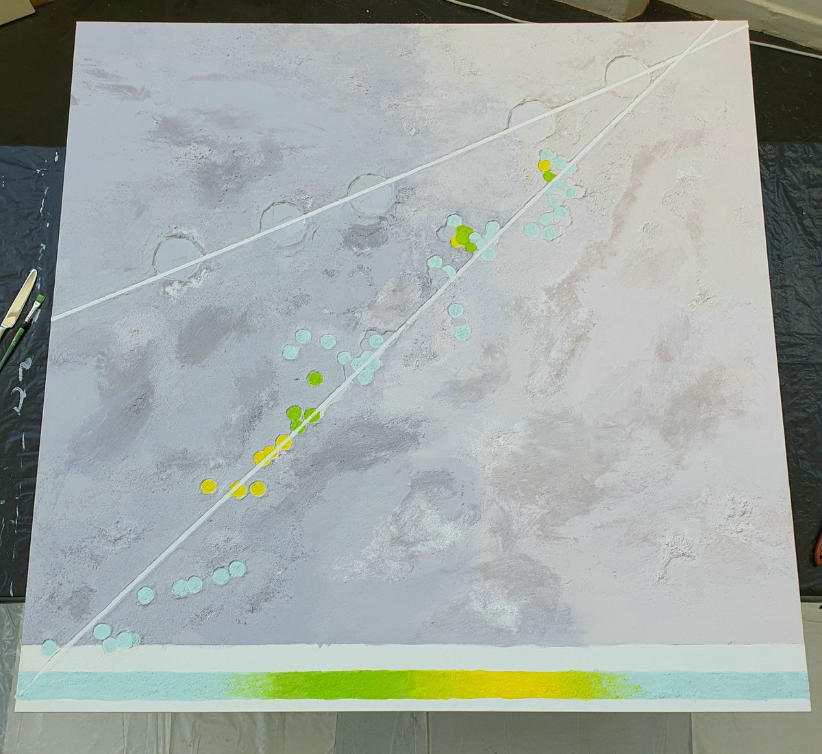 RadarRayne's tweet photo. Happy 14th #Bitcoin #Genesisday 🥳🧡☄️
Here's some making-of flashbacks for you to enjoy of the original "Genesis" painting 🌖💸✨️ owned by @100trillionUSD 
👉https://t.co/yWacFR3ldB 🎨🔥
#genesisblock #bitcoinart #collectors https://t.co/W8CCMvInj6
