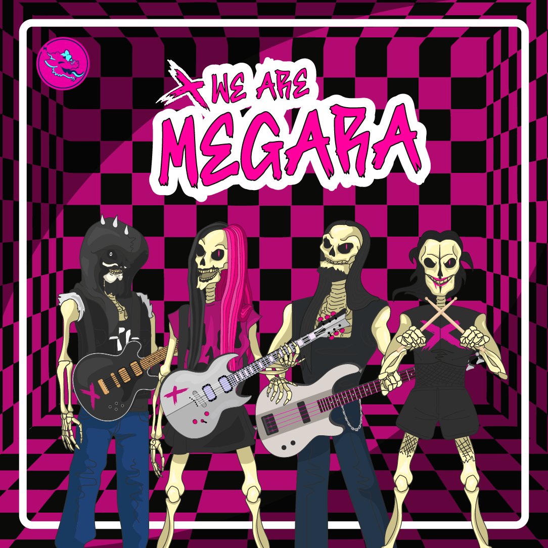 dezain_ryu's tweet photo. ¡La primera de muchas! #2023ready 
De la banda madrileña @weareMEGARA 💀💓 https://t.co/163wcyWauT