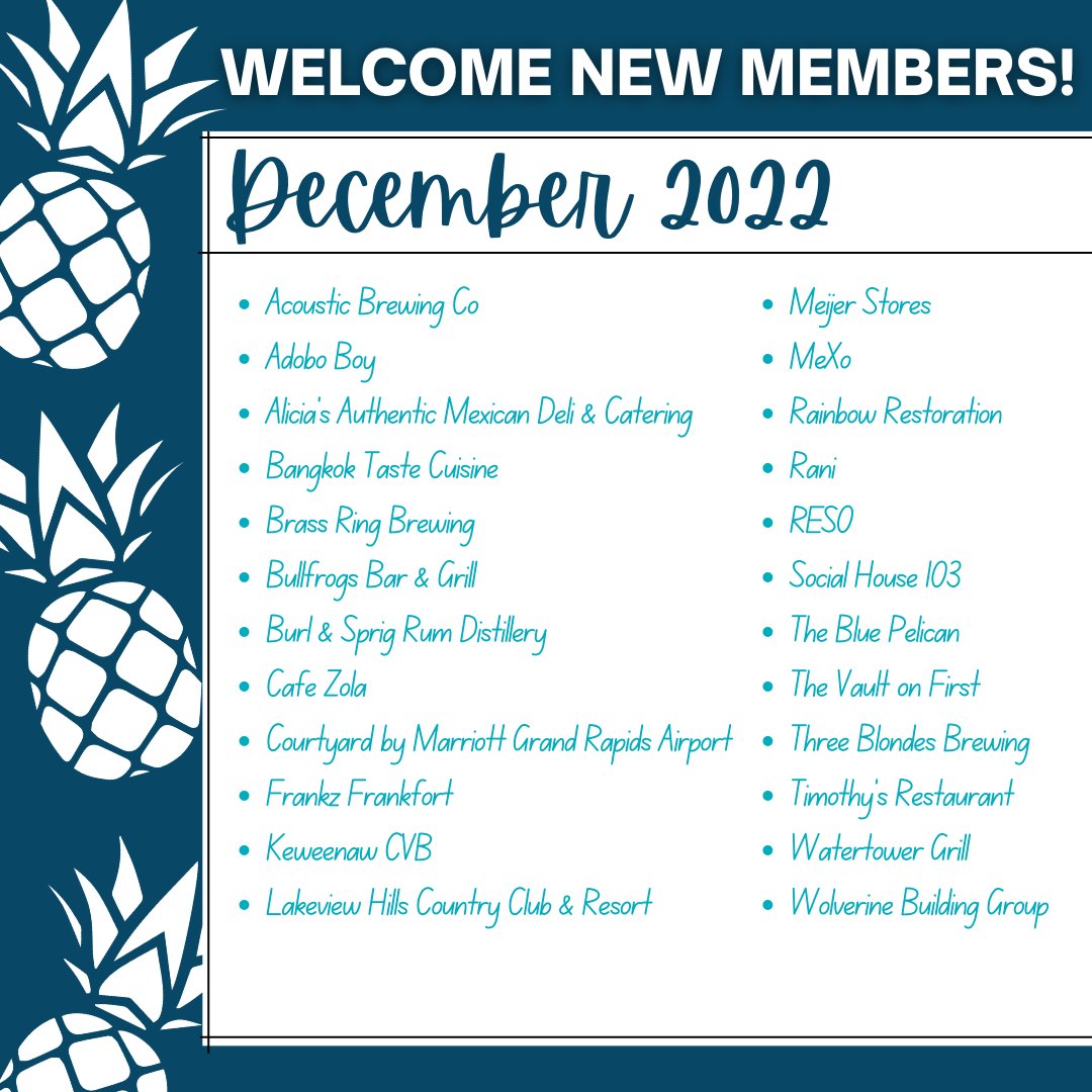 TheOfficialMRLA's tweet photo. 🍍Welcome to our new MRLA Members who joined in the month of December! We look forward to providing you with #ValueVisionVoice! https://t.co/aVKJ4PkcHp