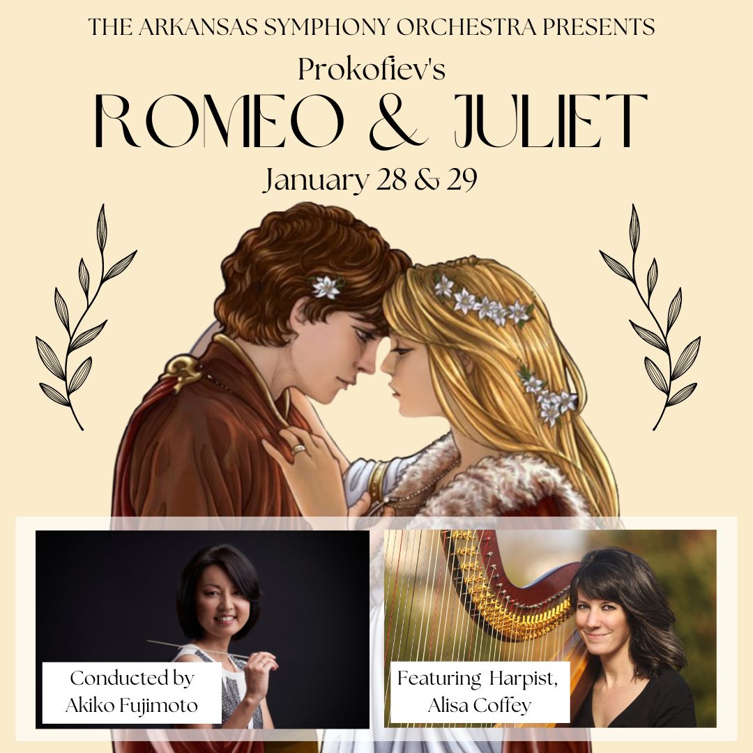 Start the new year off with your Arkansas Symphony Orchestra on January 28-29th! You will be taken on a passionate journey through the works of Beethoven, Pierné, and Prokofiev. Don't miss this magical experience!✨

Tickets start at $14 &amp; kids are FREE!  arkansassymphony.org/news-events/ro…