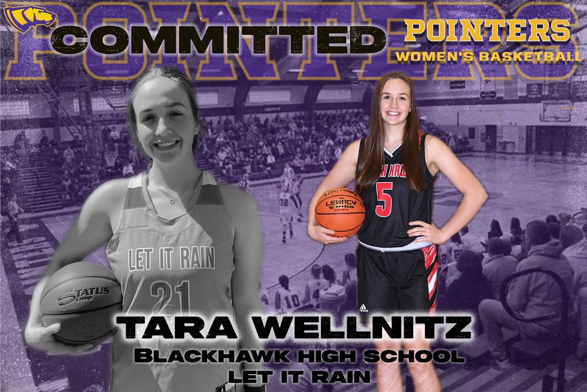 TaraWellnitz's tweet photo. So excited to announce that I will continuing my academic and athletic career at UW-Stevens Point! Thank you @CoachHockett @CoachDels and @CoachEv_ for believing in me and giving me this opportunity! #gopointers #committed 🟡🟣 https://t.co/zaUO3Ys1YM