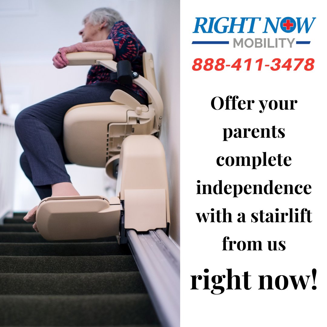 rightnowmob's tweet photo. Are your parents unable to access their whole home due to #mobility issues? It may be time to consider a stairlift. With minimal disruptions, our professional team will give them back their #accessibility quickly. Schedule a consultation today! https://t.co/cTlcUwSUhJ #stairlift https://t.co/2ynjwtBc2h