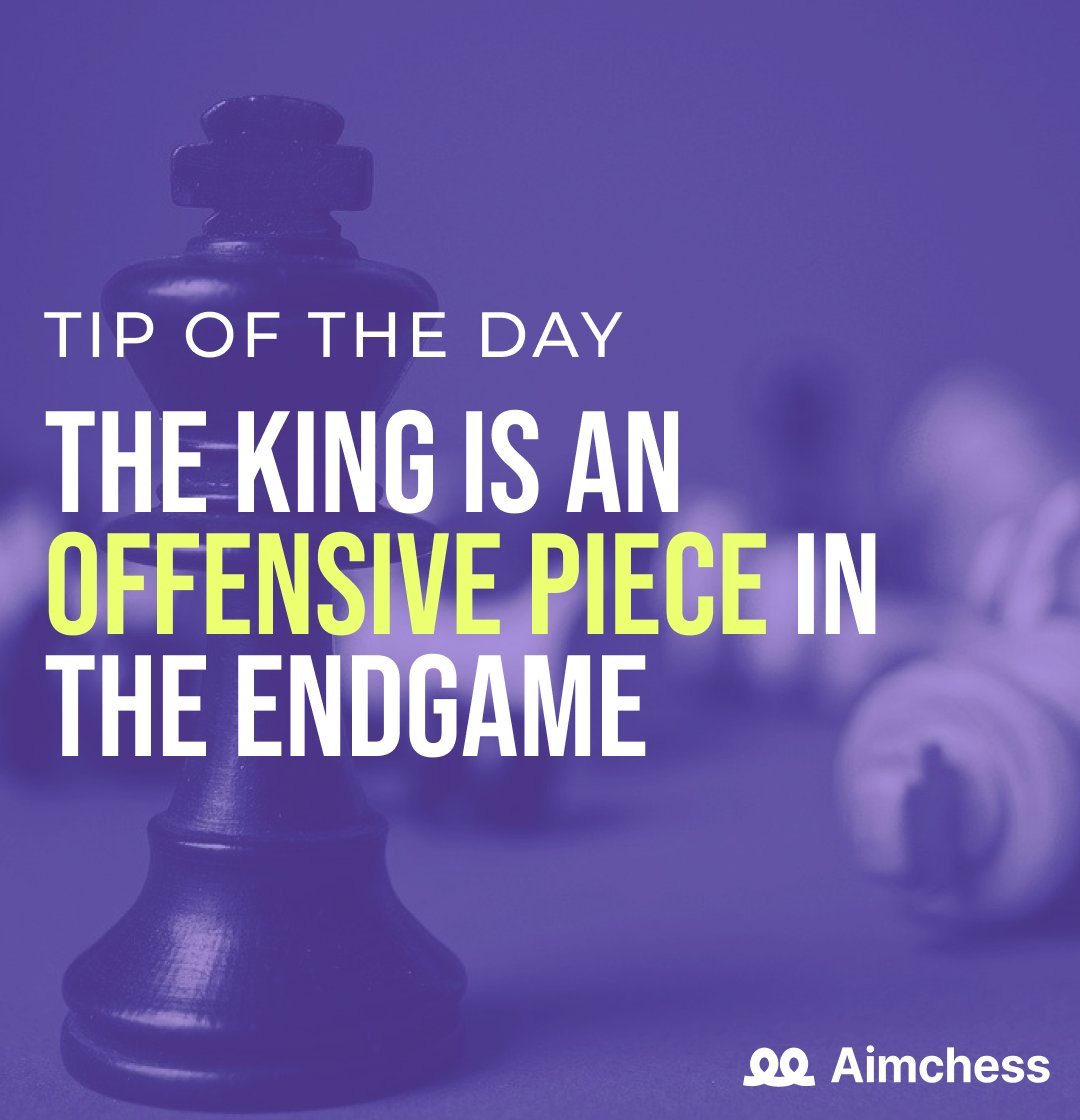 Don't be afraid to march your king forward in the endgame! When there are no powerful pieces left, having a king in the center of the board can be the final offense that wins the game!

#chess #chesstips