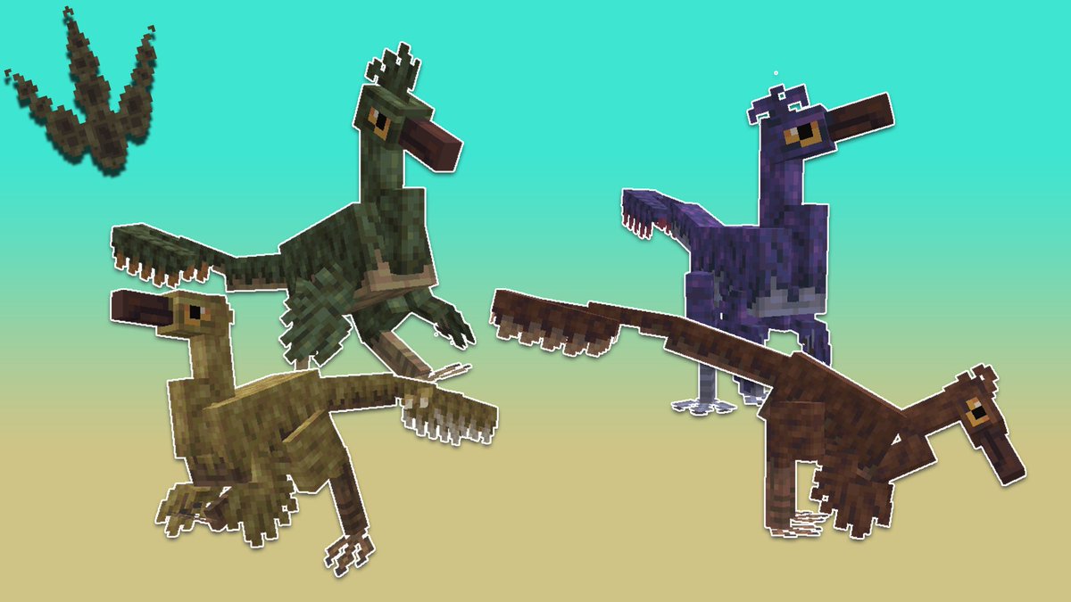 FossilJrn's tweet photo. Gallimimus are here, sporting unique hairstyles! Model by @BlackbirdieAnt and background by @DaBritishFrog!
And thus the remodels are done, expect some interesting previews soon!
#gallimimus #dinosaurs #Minecraft #Blockbench https://t.co/pFaTebJSVp