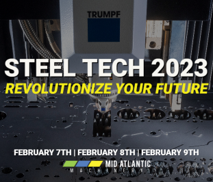 MidAtlanticMach's tweet photo. It's a new year, and Steel Tech 2023 is only 35 days away!
Don't miss our biggest event of the year! 
https://t.co/YZtVAo3MG6

#machinetools #tradeshow #metalfab #seminars #manufacturing #education #metal https://t.co/MTeAd8IfVL