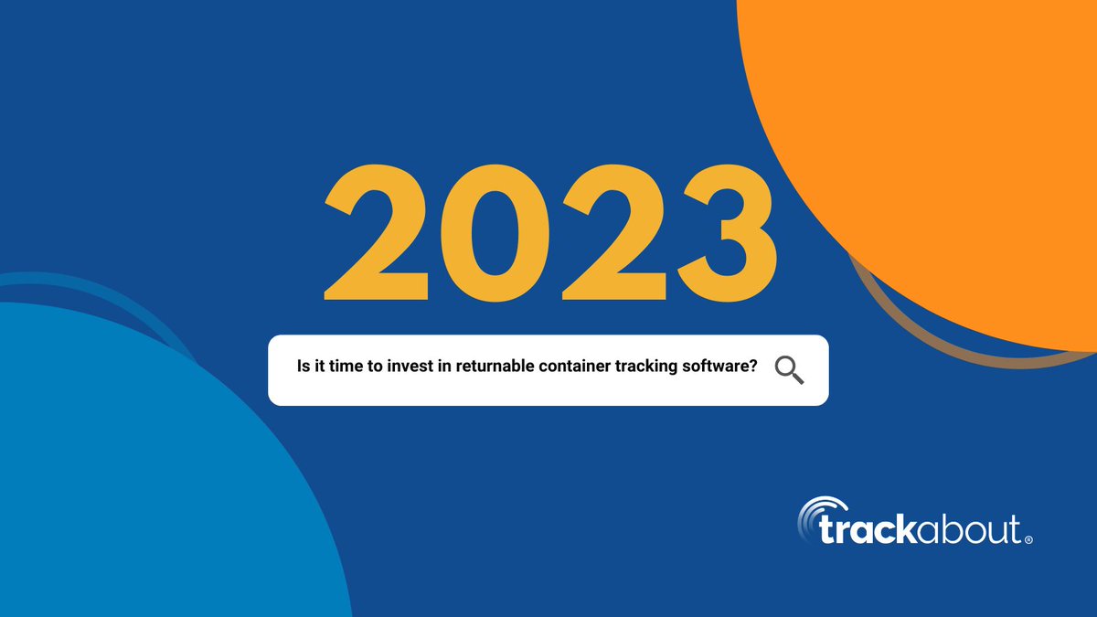 Trackabout's tweet image. Is it time to invest in returnable container tracking software? Discover how TrackAbout can help you keep better track of your valuable assets in 2023 and beyond. Schedule your free demo with a TrackAbout sales rep today: bit.ly/3IhdSTm #trackwithtransparency