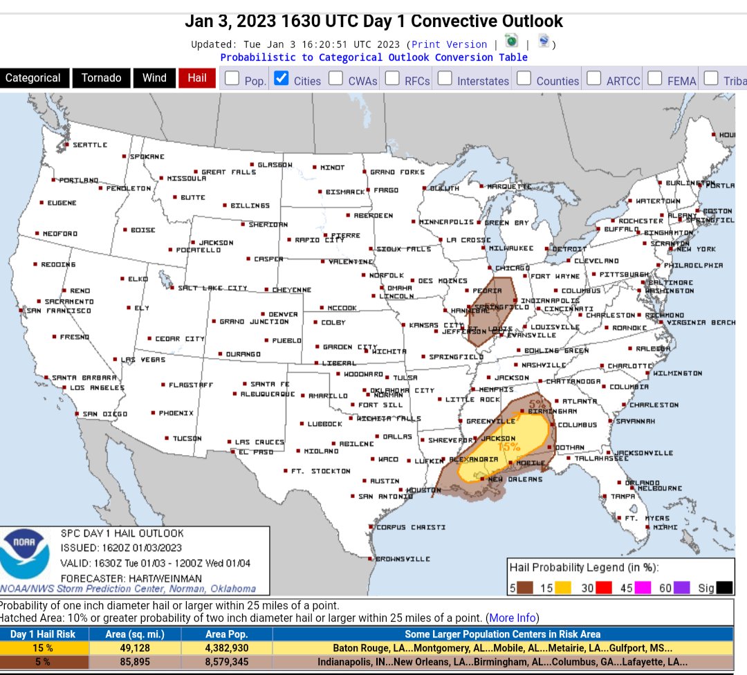 Str8OuttaIowa's tweet photo. Storm Prediction Center Outlook for Tue. 20230103 @SuezenIncognito @LBrooksRD @MargaretAUGrad @Phishfsn519 @brendaslynn @thog3 @wbwell @kmccormick0609 @TrippHinkle @CFullman30 @AUTigerBloggin @BlueDog1939 @USMClawfirm @Soulman8270 @Moore73Shan @StuntmanReal @Tiger3P @WhigBiskey https://t.co/dkrEuotXoo