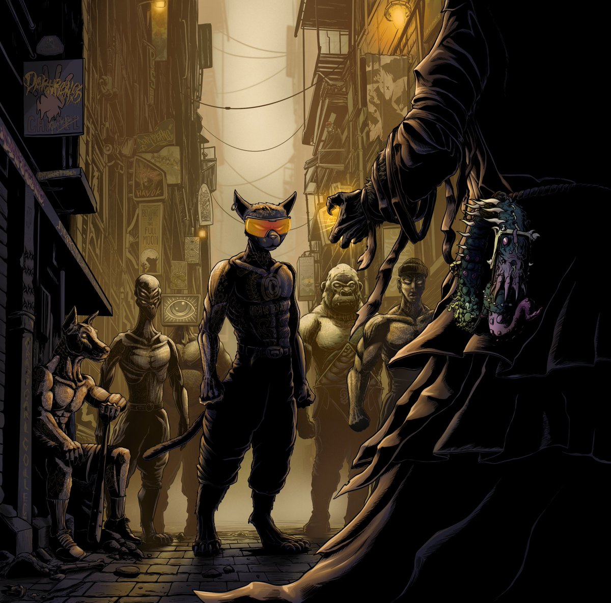 MutantHounds's tweet photo. The hungriest fight hardest. Darkfang’s ambition had found company in the gutter and war looked inevitable. https://t.co/KO2kY0vIZ6