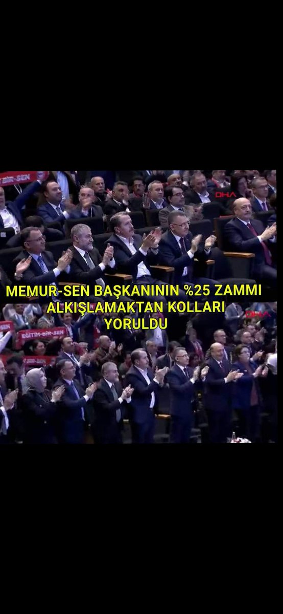 Alkışlamaktan elleri yıpranan Genel Yetkili Sendika Başkanı <a href="/_aliyalcin_/">Ali YALÇIN</a>'a yıpranma payı verilsin.
#25Yetmez