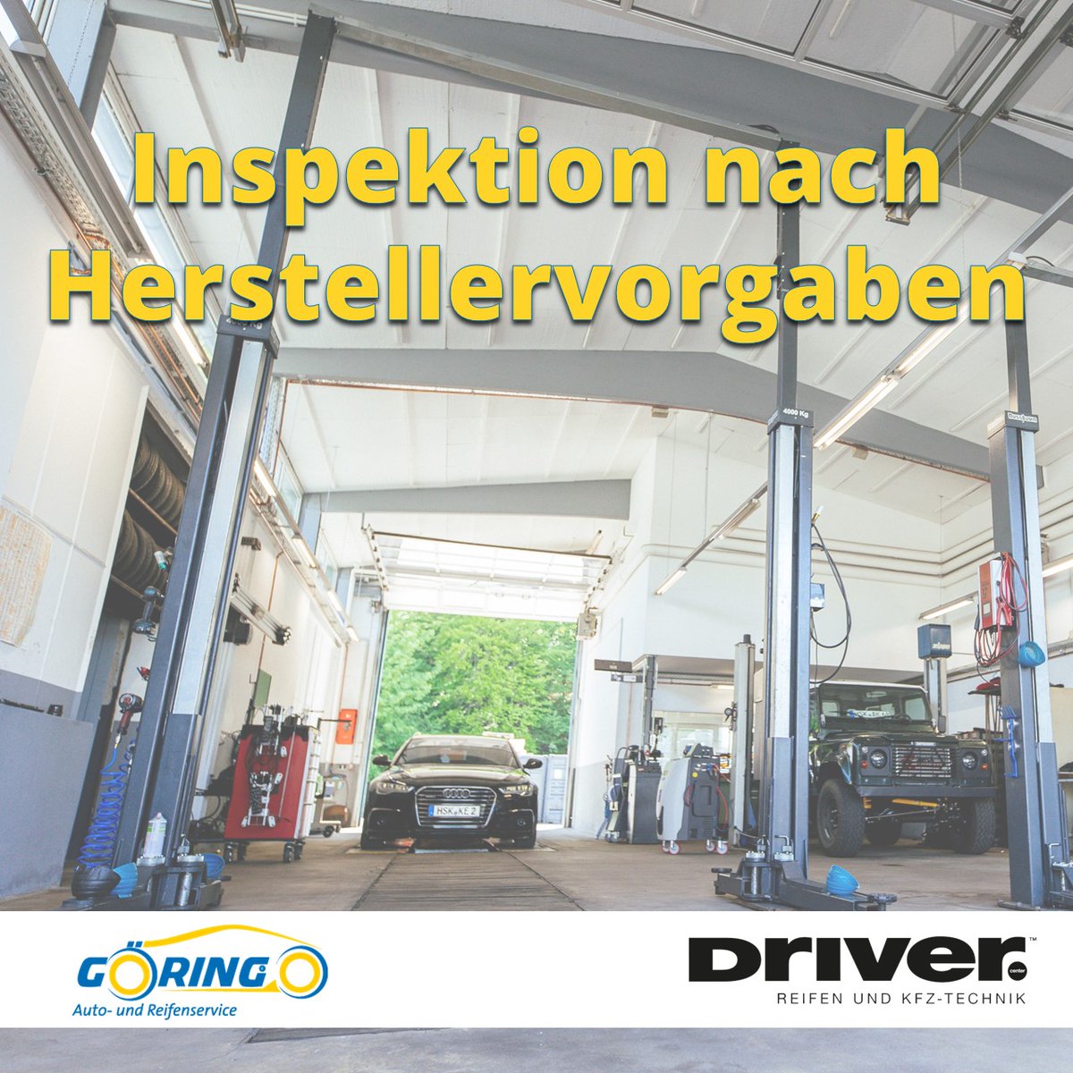 Wichtig! Inspektion nicht vergessen! 😊

Melde dich gern bei uns und wir führen die Inspektion zeitnah bei dir durch! 📞 😎

Euer Team vom Göring Autoservice ✌

#kfz #auto #autofahrer #pkw #wagen #Inspektion #Meschede