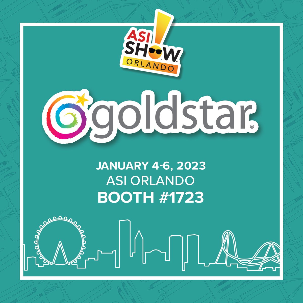 SimplyGoldstar's tweet photo. Time to add some sparkle to your day! The Goldstar team is onsite this week! Connect with all your favorite people and check out the latest exciting promo! Join us for an action-packed event at Booth #1723.
#goldstar #tradeshow #promo #ASIshow #ASIOrlando https://t.co/SHAxu82KfY
