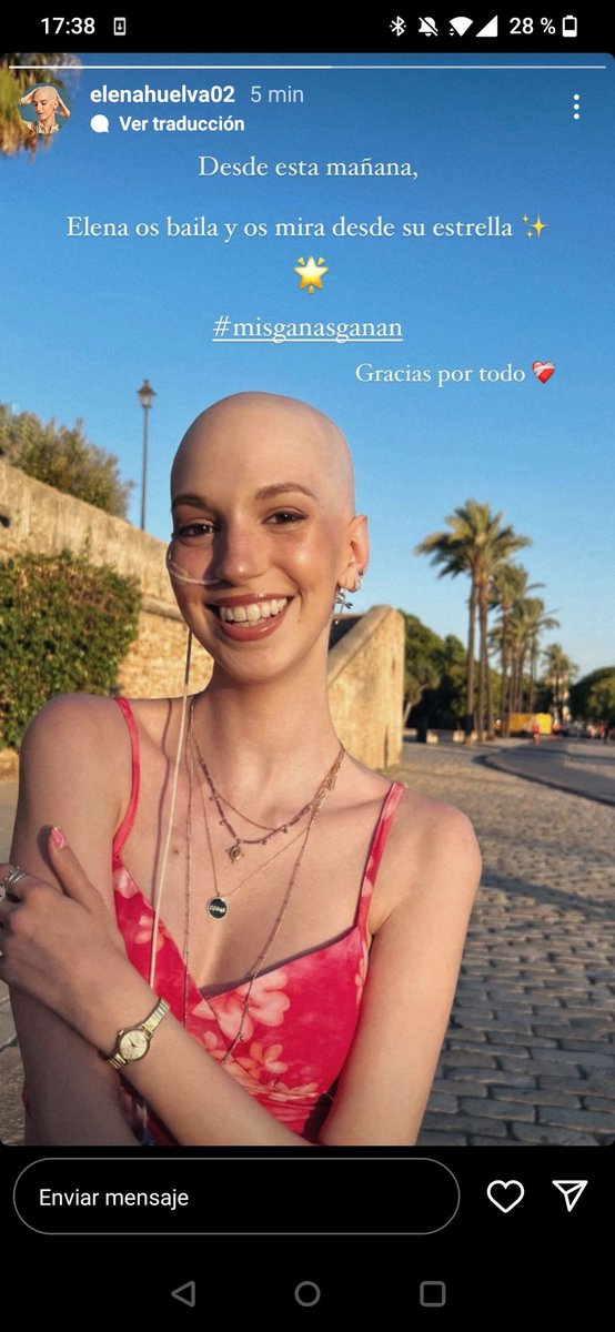 No me lo puedo creer 😭😭😭💔💔💔 qué injusta es la vida 😞😞 Vuela alto Elena, has sido, eres y serás un ejemplo a seguir #tusganashanganado #fuckcancer