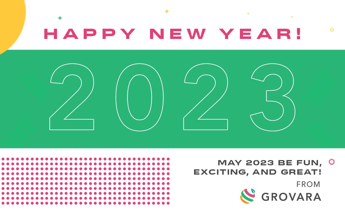 Grovara's tweet photo. We wish everyone a great year 2023 🥂🎇🎆🎉🥳🎊🎁🍾 

May you and the people you love achieve your goals and dreams. We also wish for you, and ourselves, more partners that become friends, and more exciting challenges to face with passion and creativity!
#GoGlobal 🗺 #BlueWave 🌊 https://t.co/i3HSpu1tkC