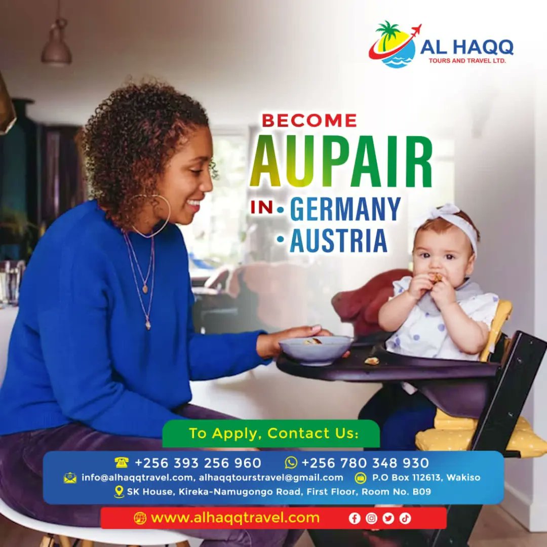 Alhaqqtours's tweet photo. Work as an AUPAIR in Europe, Australia or USA https://t.co/JvGBVLMIg5