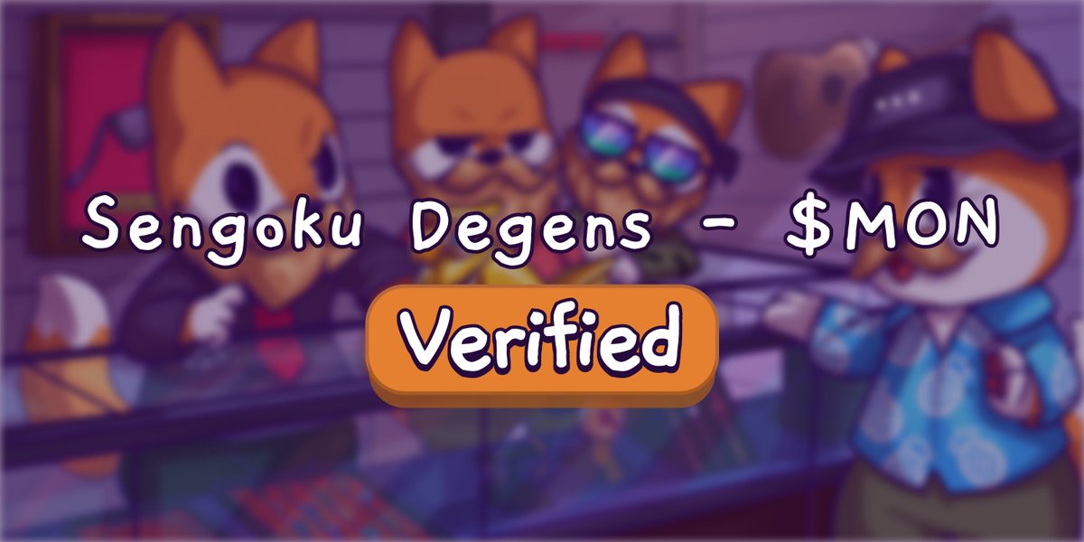 FamousFortuna's tweet photo. Sengoku Degens' Utility Token (https://t.co/g4wBvwOxNJ) has been verified on our Famous Token Market, a safe and secure way to p2p trade tokens! 🟠
@sengokudegens

@FamousFoxFed #FamousFoxes $SOL #SolanaNFTs https://t.co/J61mBjNiWG