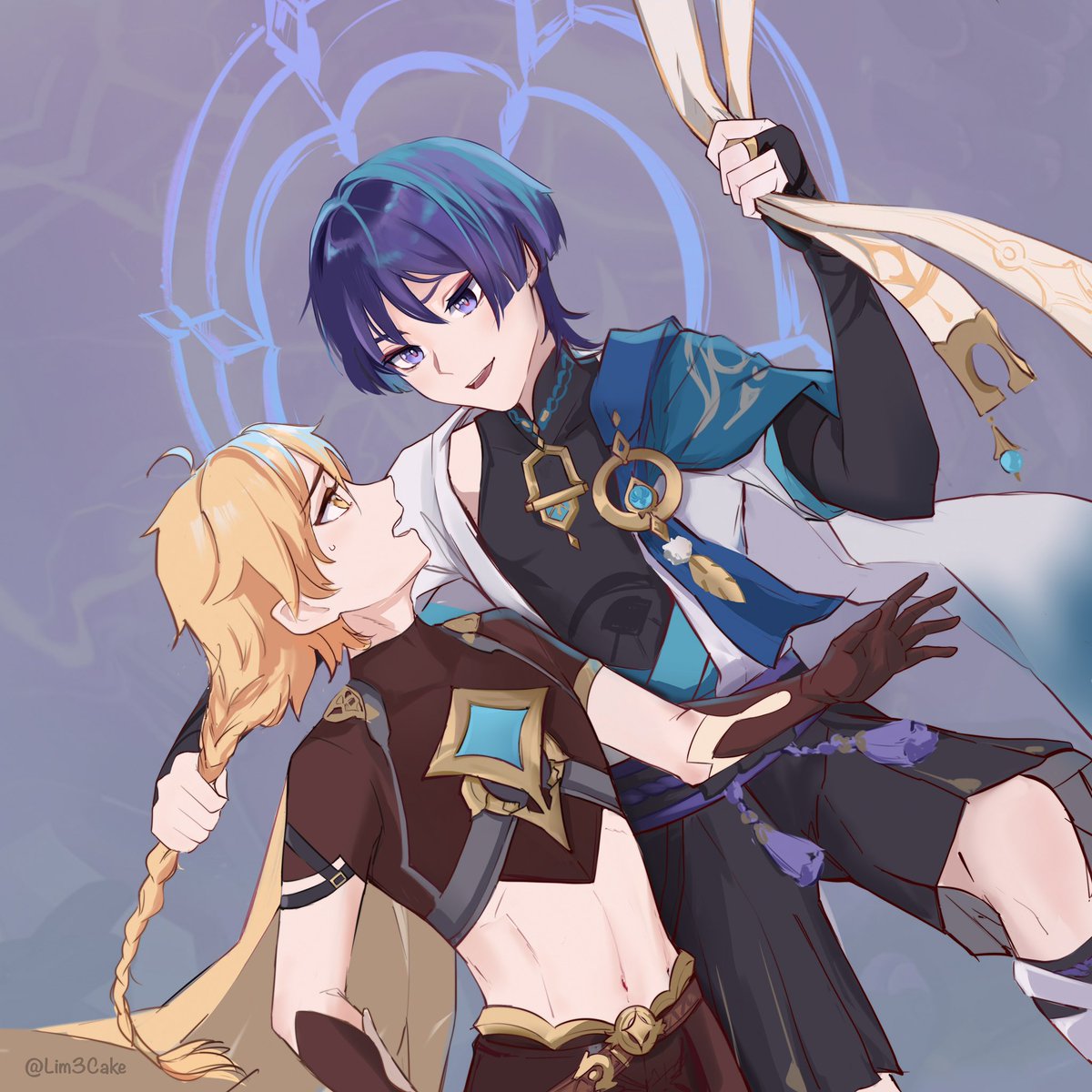 lim3cake's tweet photo. Have you prepared a gift for your Wanderer? If not… he will take what he consider his 😈
#scaraether #GenshinImpact #Aether #wanderer https://t.co/et9w82RudA