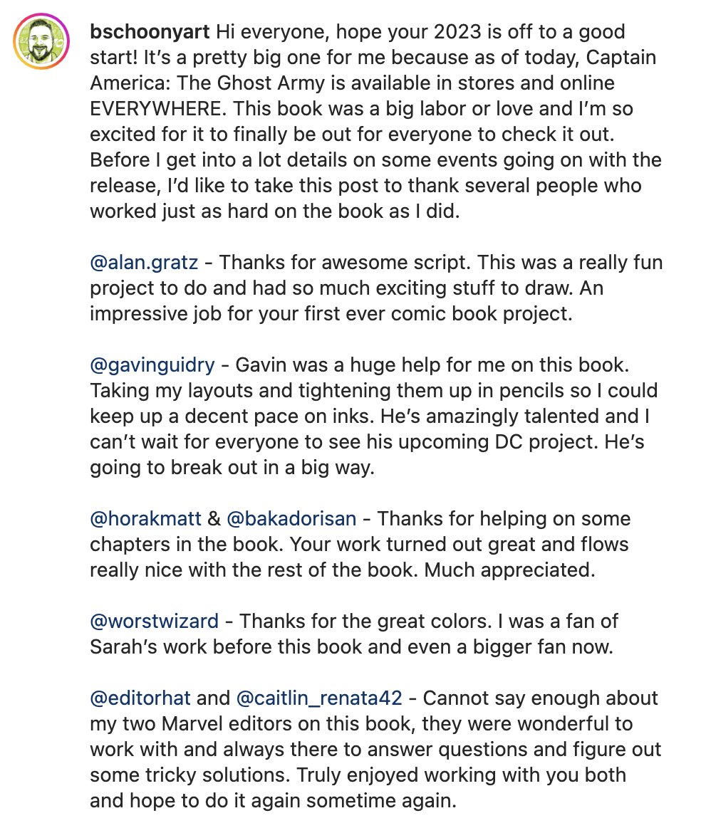 brentschoonover's tweet photo. Wanted to post this from my newsletter that went out this morning on the official release day of Captain America: The Ghost Army. Some thanks to a lot of great folks who made this book come together. https://t.co/nbaVtFVDI0