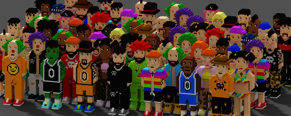 ElitePunks Voxel Club 🍻

3333 pieces 1/1 3D costumed Punk characters⭐️ 
The most detailed voxel disc collection on the nft market🍻 #ElitePunks
 
Total Volume : 26.29 ETH🔺
Total Sales : 3503🔺( Re-Sold:1106🔺) 

#OpenSeaMarket #opensea #voxel #MEEBIN 

opensea.io/collection/eli…