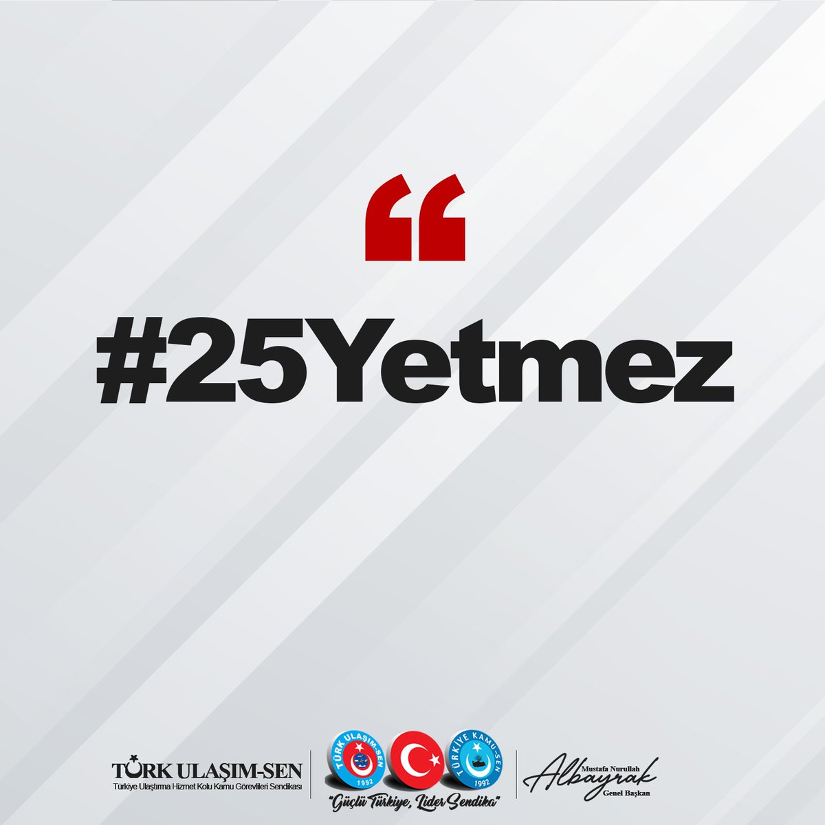 tulasimsen's tweet photo. Saygın iş saygın ücret için
#25Yetmez https://t.co/Mod6JE59dF